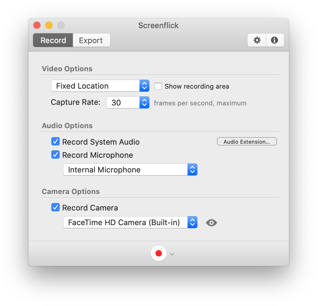 Video screen recording on mac